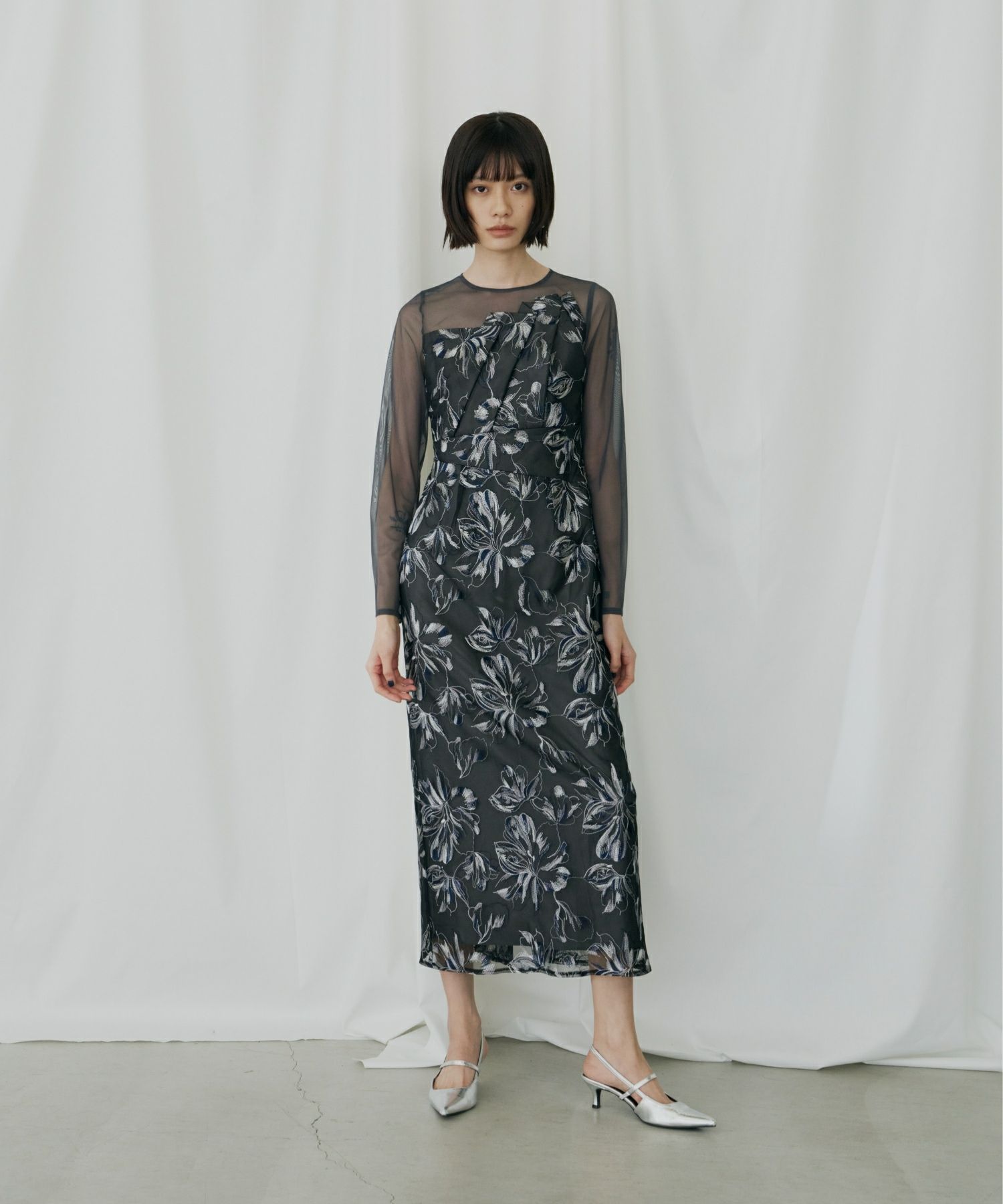 スーツ・フォーマル・ドレス andresd satin dress Elain Satin Off Shoulder Midi Dress - ASTR the Label