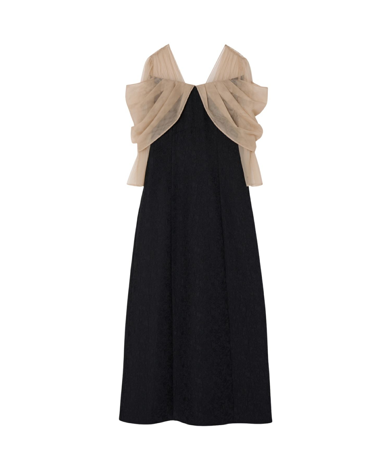 tulle drape jacquard dress | ANDRESD