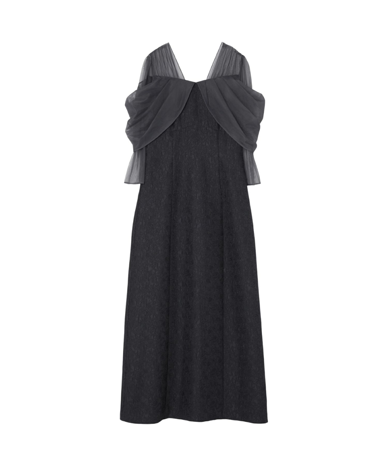 tulle drape jacquard dress | ANDRESD